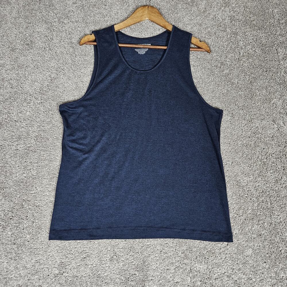 Bear Bottom Tank Top Shirt Men's Medium Blue Gym Loungewear Casual Stretch